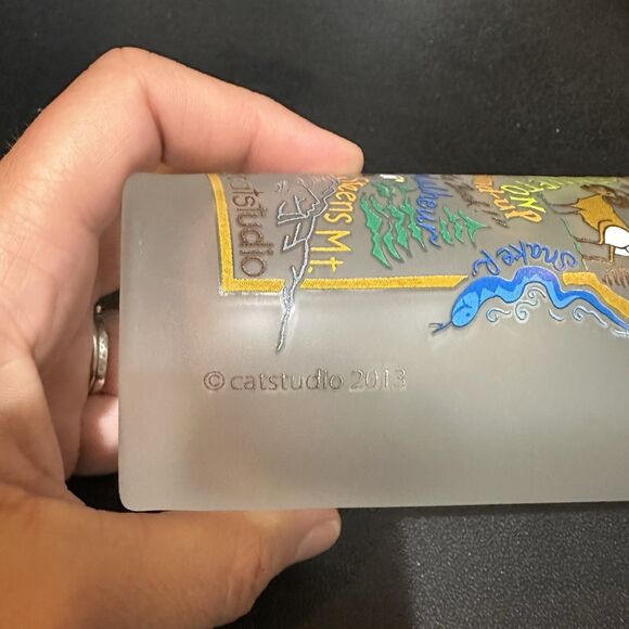 catstudio Oregon Map Souvenir Frosted Glass Tumbler 16 oz 2013 Collectors - Picture 5 of 8